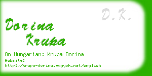 dorina krupa business card